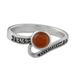 Gala Orange,'Thai Sterling Silver Marcasite and Orange Onyx Dotted Ring'