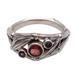 'Bamboo Mambo' - Garnet and Sterling Silver Ring