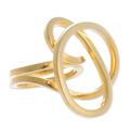 'Amazon Knot' - Women's Modern 18K Gold Plated Cocktail Ring