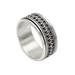 Hand Made Sterling Silver Balinese Meditation Spinner Ring 'Dragon Scale'