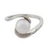 Fantastic Swirl,'Hand Crafted Cultured Pearl Single Stone Ring from India'