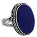 Pool of Memories,'Hand Made Blue Oval Lapis Lazuli Cocktail Ring India'