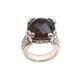 'Glistening Borobudur' - Sterling Silver and Smoky Quartz Ring