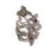 'Balinese Multi-Gemstone Sterling Silver Floral Cocktail Ring'