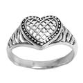 Bali Heart,'Sterling Silver Heart Shaped Cocktail Ring from Indonesia'