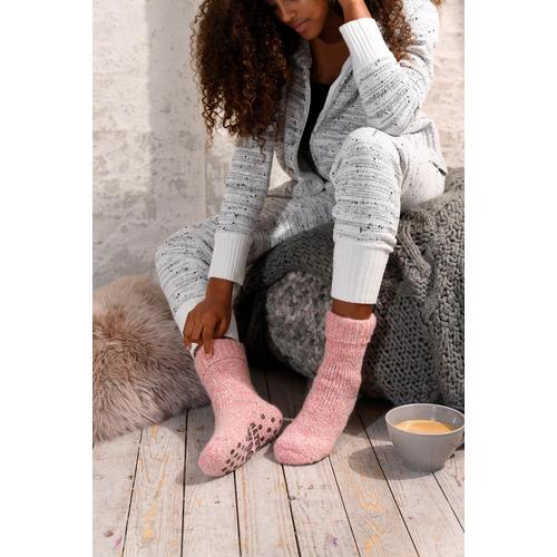 Sympatico ABS-Socken, (1 Paar), aus Strick mit rutschfester Sohle rosa Damen ABS-Socken Unterwäsche Wäsche