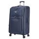 FLYMAX 24" Medium Super Lightweight 4 Wheel Suitcase Luggage Expandable with Wheels Navy