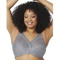 Glamorise Women's Full Figure MagicLift Comfort Bra with Posture Back #1064 Full Cup Full Coverage Bra, Grey (Gray Heather 021), 38D (Manufacturer Size:38D)