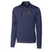 Men's Cutter & Buck Navy West Virginia Mountaineers Stealth Vault Logo 1/2-Zip Jacket