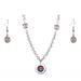 Chicago Cubs Crystals from Swarovski Baseball Necklace & Earrings