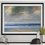 Highland Dunes 'Reflection of Light' Framed Acrylic Painting Print Metal in Blue | 30 H x 40 W x 1.5 D in | Wayfair