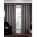 90" x 90" (228x228cm) Luxury Silver Grey Soft Faux Suede Thermal Blackout Ring Top Eyelet Pair Curtains Lined, Heavy Fabric By SW Living