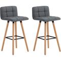 Sobuy - Lot de 2 Tabourets de Bar Cuisine Dossier Repose-Pieds Haute qualité FST50-DGX2 ®