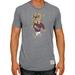 Men's Original Retro Brand Gray Mississippi State Bulldogs Vintage Tri-Blend T-Shirt