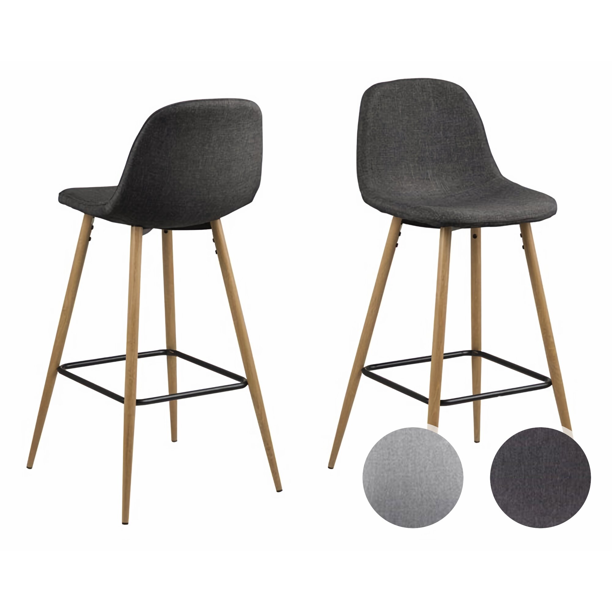 Actona »Wilma« Barhocker Eichelook 46,6x101x51 cm / grau