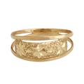 Starry Glisten,'Star Motif 10k Gold Band Ring from Brazil'