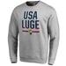 Men's Fanatics Branded Heathered Gray USA Luge Team Base Sweatshirt
