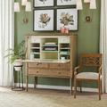 Christine Secretary Desk - High Sheen White/Fog Interior - Ballard Designs - Ballard Designs