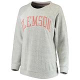 Women's Pressbox Gray Clemson Tigers Helena Comfy Sweatshirt