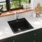 vidaXL Granite Kitchen Sink Single Basin Black