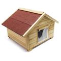 Niche de chat avec Isolation avec Porte Maison pour chat Outdoor Maisonnette de chat pour l'hiver s