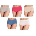 Carole Hochman Ladies’ Seamless, Stay in Place Brief, Full Coverage, 5 Pack (Large, Pink)