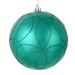 Vickerman 537183 - 4.75" Teal Candy Ball Circle Glitter Christmas Tree Ornament (4 pack) (N182542D)