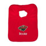 Infant Red Minnesota Wild Personalized Bib