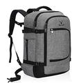 Hynes Eagle Carry on Backpack 40L Travel Backpack Large Cabin Weekender Laptop Backpack Fit 15.6 Inch Light Grey