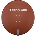 TechniSat SATMAN 850 PLUS - Satellitenschüssel mit AZ-EL Halterung (85 cm Sat Anlage mit LNB Haltearm geeignet für UNYSAT Universal-LNB) rot