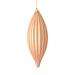 Vickerman 544181 - 8" Cafe Latte Matte Line Finial Christmas Tree Ornament (4 pack) (M183280M)