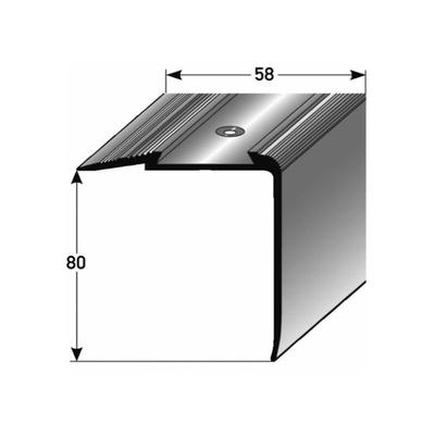 Auer - Treppenkante Grava / Kombiwinkel / Winkelprofil (Größe 80 mm x 58 mm) aus Aluminium