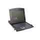 DIGITUS 19" KVM Konsole mit 17" TFT Display (4:3), IT-Tastatur-Layout, KVM Switch mit 8 Cat5 Ports, Schwarz