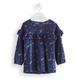 Amazon-Marke: RED WAGON Mädchen Kleid Printed Velvet Frill Dress, Blau (Navy), 104, Label:4 Years