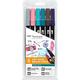 Tombow Tombow ABT Dual Brush Pen zwei Spitzen Vintage Colours 6St, Bunt