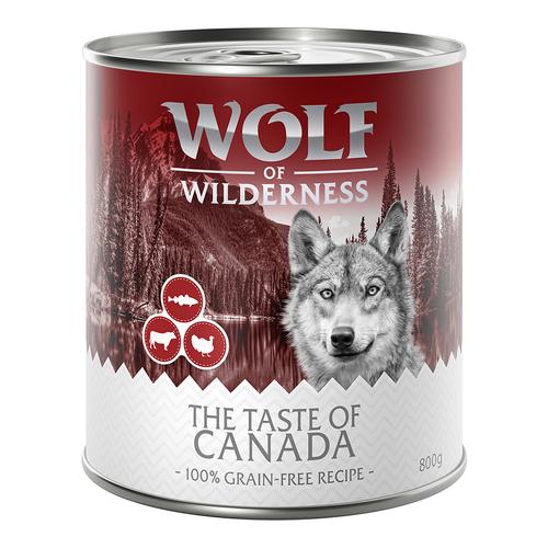 24 x 800g The Taste Of Canada Wolf of Wilderness Hundefutter nass