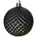 Vickerman 573013 - 6" Black Durian Glitter Ball Christmas Tree Ornament (4 pack) (N188717D)