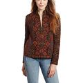 Invisible World Women's Cardigan 100% Alpaca Wool Zip Up Sweater Hand Embroidered Floral Design Ophelia XL Brown