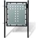 Cancello Cancelletto per recinzione singolo Nero 3 Chiavi varie dimensioni dimensioni : 100 x 150 cm