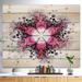 Design Art 'Violet Fractal Flower Pattern' Graphic Art Wood in Gray/White/Brown | 36 H x 46 W x 1.5 D in | Wayfair WD16464-46-36