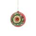 The Holiday Aisle® Glass Red/Green Indented Tree Ball Ornament Glass in Green/Red | 4.75 H x 4.25 W x 4.25 D in | Wayfair