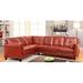 Multi Color Sectional - Hokku Designs Gardner 104" Wide Faux Leather Left Hand Facing Corner Sectional Faux Leather | 33 H x 104 W x 82 D in | Wayfair