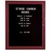 AARCO Changeable Enclosed Wall Mounted Letter Board Wood/Felt in Red/White/Brown | 36 H x 30 W x 2 D in | Wayfair CDC3630
