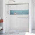 Arizona Shower Door Leser 56" W x 67.38" H Frameless Shower Door Tempered Glass | 67.38 H in | Wayfair LSER6067BNRNL