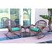 August Grove® Mangum 3 Piece Rattan Seating Group w/ Cushions Plastic in Orange | Outdoor Furniture | Wayfair 40875F5067534527A5DE8AED58CA8C95