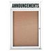 AARCO Illuminated Enclosed Wall Mounted Bulletin Board Cork/Metal in White | 36 H x 24 W x 4 D in | Wayfair DCC3624RHIW