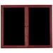 AARCO Changeable Enclosed Wall Mounted Letter Board w/ Header Wood/Felt in Red/White/Brown | 36 H x 48 W x 2 D in | Wayfair CDC3648H