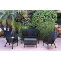 August Grove® Bellas 4 Piece Sofa Set w/ Cushions in Black | Outdoor Furniture | Wayfair AGGR5334 47322753