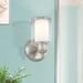 Lark Manor™ Allysa 1 - Light Dimmable Armed Sconce Metal in Gray | 9 H x 5.5 W x 6.5 D in | Wayfair 2AA9AF689989427A9989F381AE1BBCBD