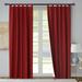 Alcott Hill® Mcgowen 100% Cotton Solid Room Darkening Thermal Tab Top Curtain Panels Metal in Red/Brown | 54 H in | Wayfair